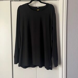 WonderWink 3XL Black Long Sleeve Top True Plus‎ Fit Womens